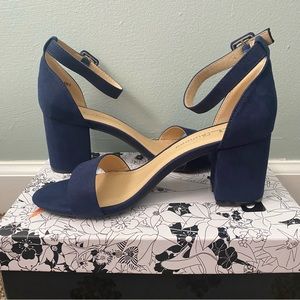 NWOT - Women’s - Super Suede Navy Block Heels - 8 - never worn